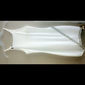 A white dress with a little bling !